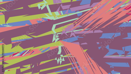фотографія Dynamic geometric backdrop with sharp angled layers and vibrant multicolored overlapping shapes creating modern chaotic visual texture design