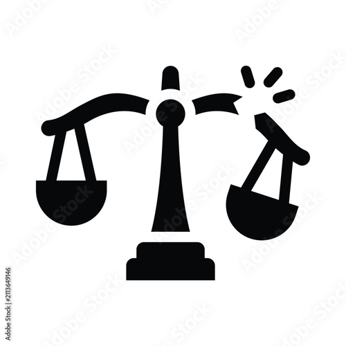 Fotografie injustice solid icon illustration vector graphic.eps