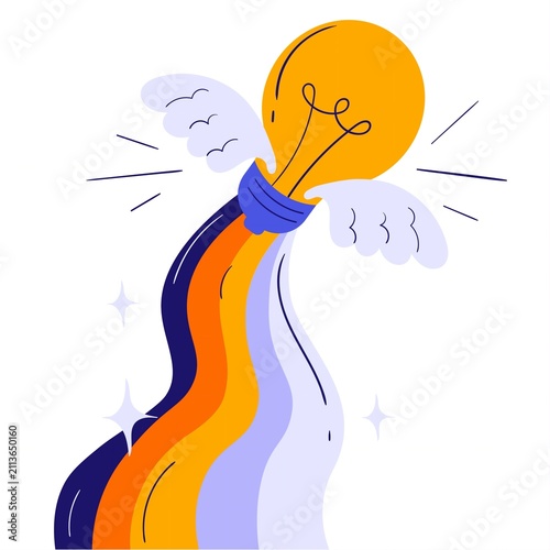 Foto Colorful Creative Light Bulb Illustration