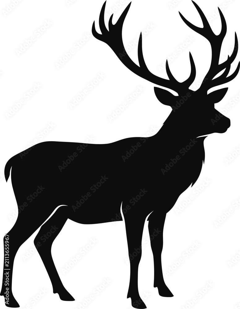 Fototapeta premium deer silhouette vector
