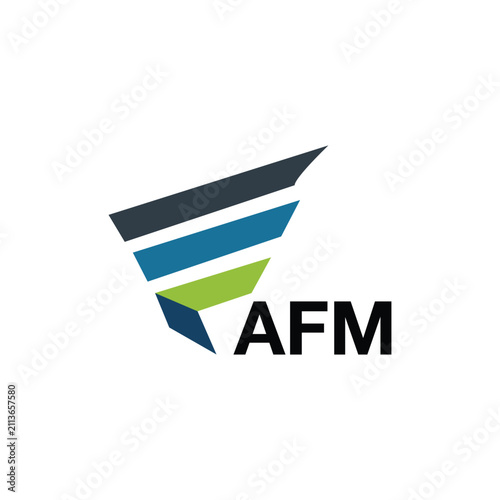 AFM letter logo design on white background. Creative  modern AFM letter logo design. Vector design.