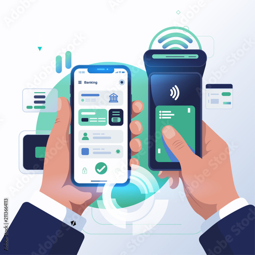 Mobile Banking App and NFC Contactless Payment Technology