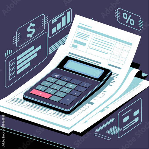 Tax Calculation and Financial Accounting with Calculator and Forms
