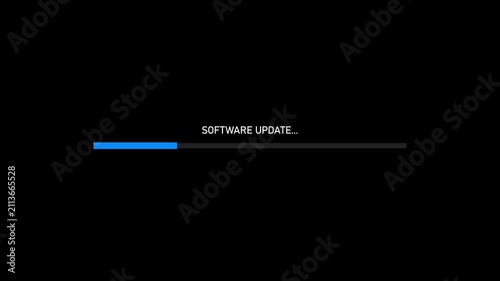 Digital software update loading bar