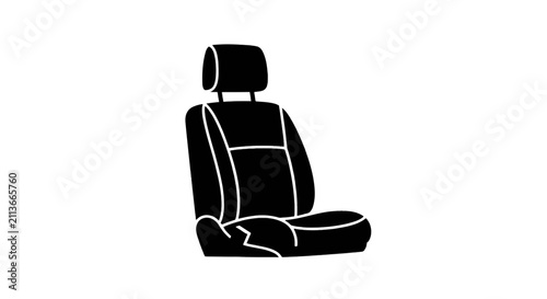 Vector illustration of car seat icon on a transparent background