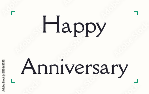 Minimalist Anniversary Typography - Happy Anniversary Text Vector Design
