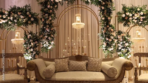 Floral decorations on a wedding