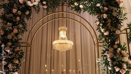 Floral decorations on a wedding