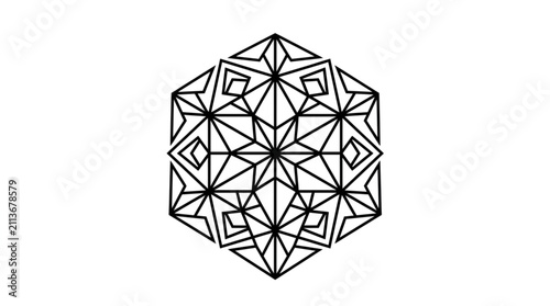 Foto Geometric Hexagonal Symmetry Pattern.