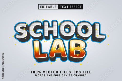 School Lab Comic Style - Editable Text Effect