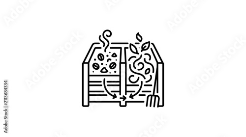 Professional Minimalist Black and White Coffee Bean Roastery and Plant Icon with high quality professional line art symbols for modern creative design and digital branding projects