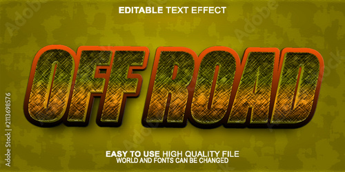 Off Road 4x4 Mud Adventure Vehicle Vector Fully Editable Smart Object Text Effect
