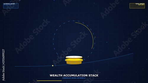 Rising Stacks of Gold Coins Representing Wealth Accumulation and Financial