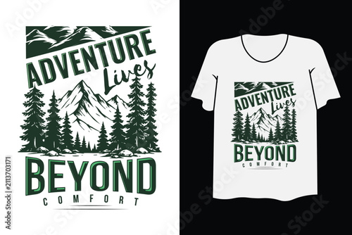 Adventure Lifestyle Hiking Camping T-Shirt Design