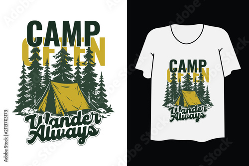 Adventure Lifestyle Hiking Camping T-Shirt Design