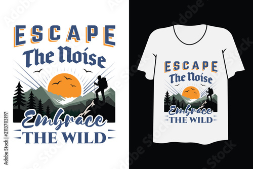 Adventure Lifestyle Hiking Camping T-Shirt Design