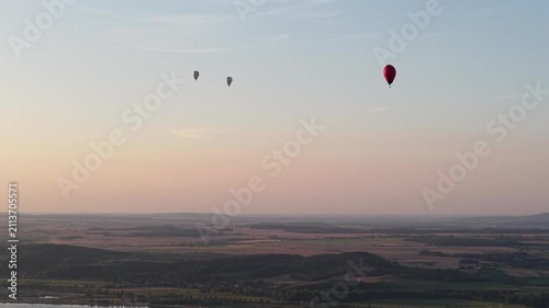 balloon festival drone shot