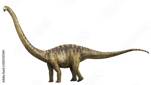Konstfotografi Realistic rendering of a brachiosaurus dinosaur