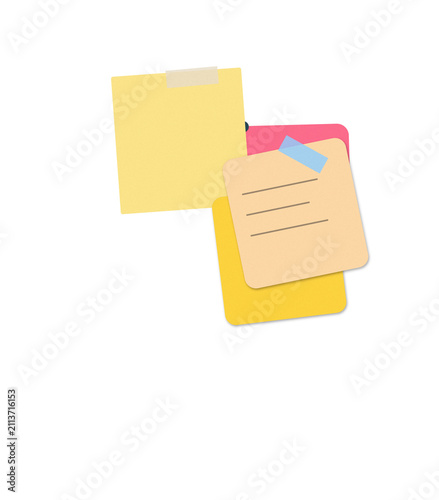 Two overlapping colorful sticky notes with calendar icons