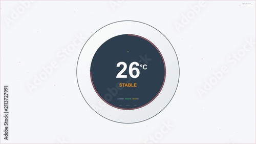 Smart Home Thermostat Temperature Control Interface