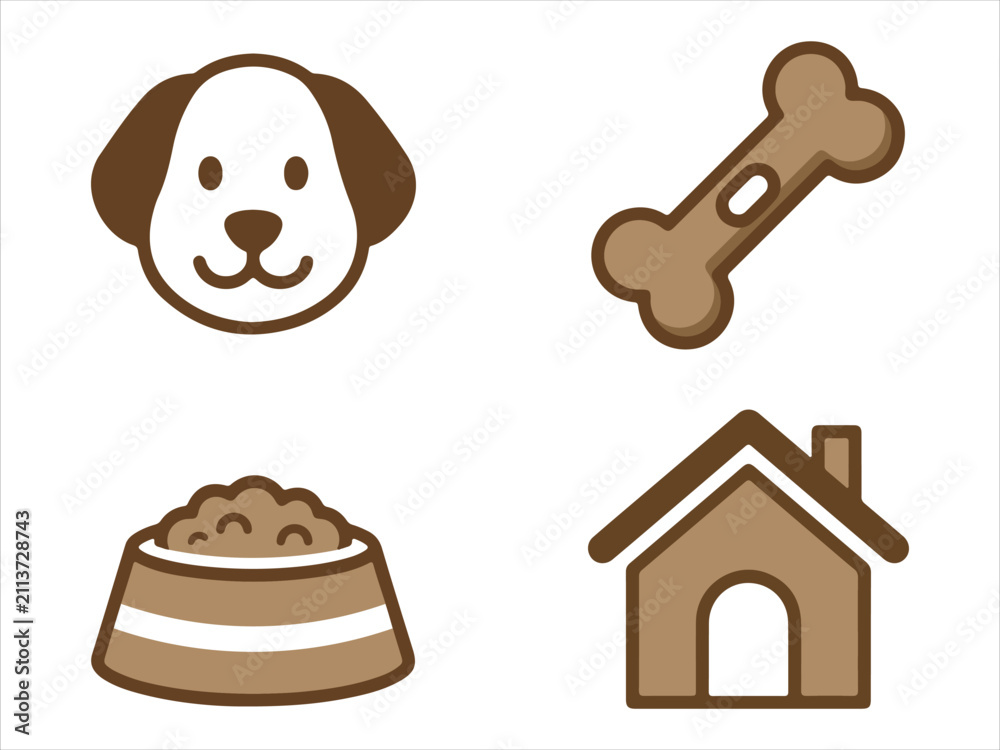 Fototapeta premium Dog Portrait Illustration Focused On Pet Animal