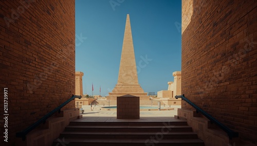 Ancient Columns and Obelisk at Karnak Temple During Sunset