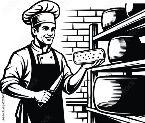 Chef removing freshly baked bread from commercial oven in kitchen