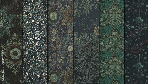 Patterns of Nature on Fabric in Various Colors and Designs