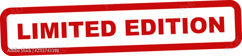 Foto A professional red rectangular stamp mark showing limited edition text for exclu