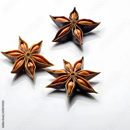 Three star anise spices on ...