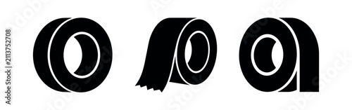 Foto Versatile adhesive tape rolls icon set.