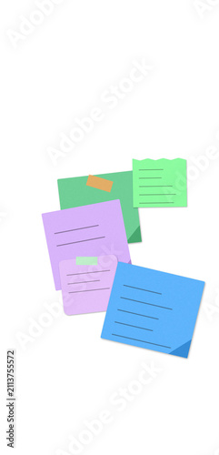 Colorful sticky notes with math problems and doodles