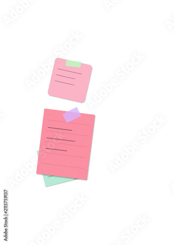 Colorful sticky notes with text and calendar symbols
