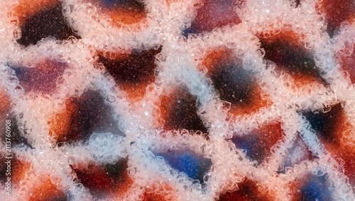 Colorful 3D Shapes and Objects on a Pink Surface With Light Reflections