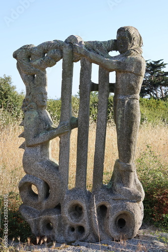Le jardin de papy à Plouharnel (Bretagne, Morbihan, France)