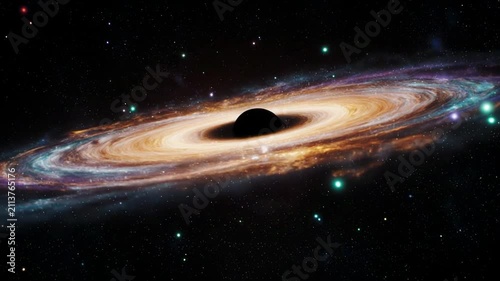 Hypnotic swirling spiral galaxy animation sequence