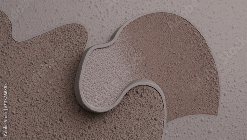Shapes and Patterns Form in a Textured Surface Design at an Interior Space