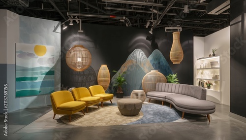 Modern Workspace Design in a Large Open Area With Wood Accents and Contempora...