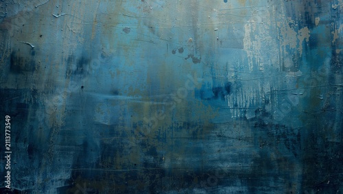 Abstract Blue Art With Dark and Light Blue Tones on Canvas