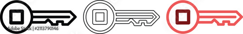 Security key icon collection for authentication access control and privacy protection set.