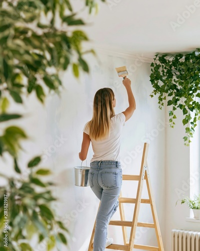 Homeowner Repainting a Small Room with Neutral Colors