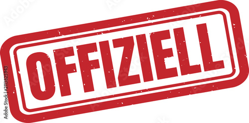 OFFIZIELL (Official) rubber stamp with OFFIZIELL German word