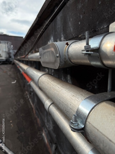 Electrical Conduit Junction Box on Commercial Rooftop Installation