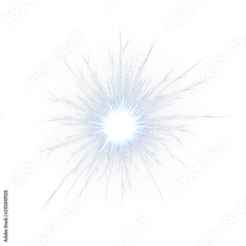 Bright electric spark with glowing branching streaks, isolated transparent PNG energy and vfx element