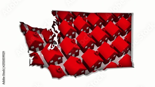 Washington WA State Homes Houses Construction New Neighborhoods Suburbs 3d Animation