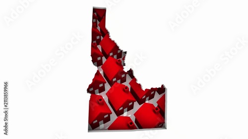 Idaho ID State Homes Houses Construction New Neighborhoods Suburbs 3d Animation