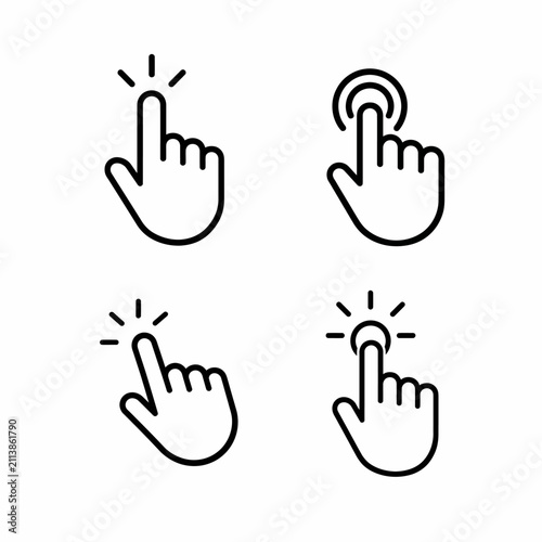 Obraz na płótnie Clicking Finger Vector Icon