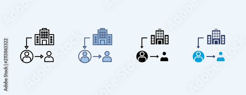 Middleman Multiple Icon Illustration Vector