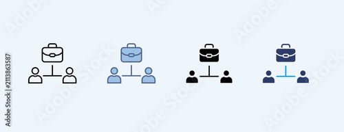 Team Balance Multiple Icon Illustration Vector