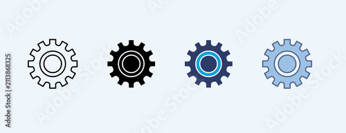 Tableau sur toile Cogwheel Multiple Icon Illustration Vector